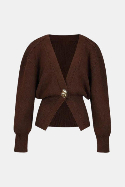 Riley – Golden Button Knit Cardigan