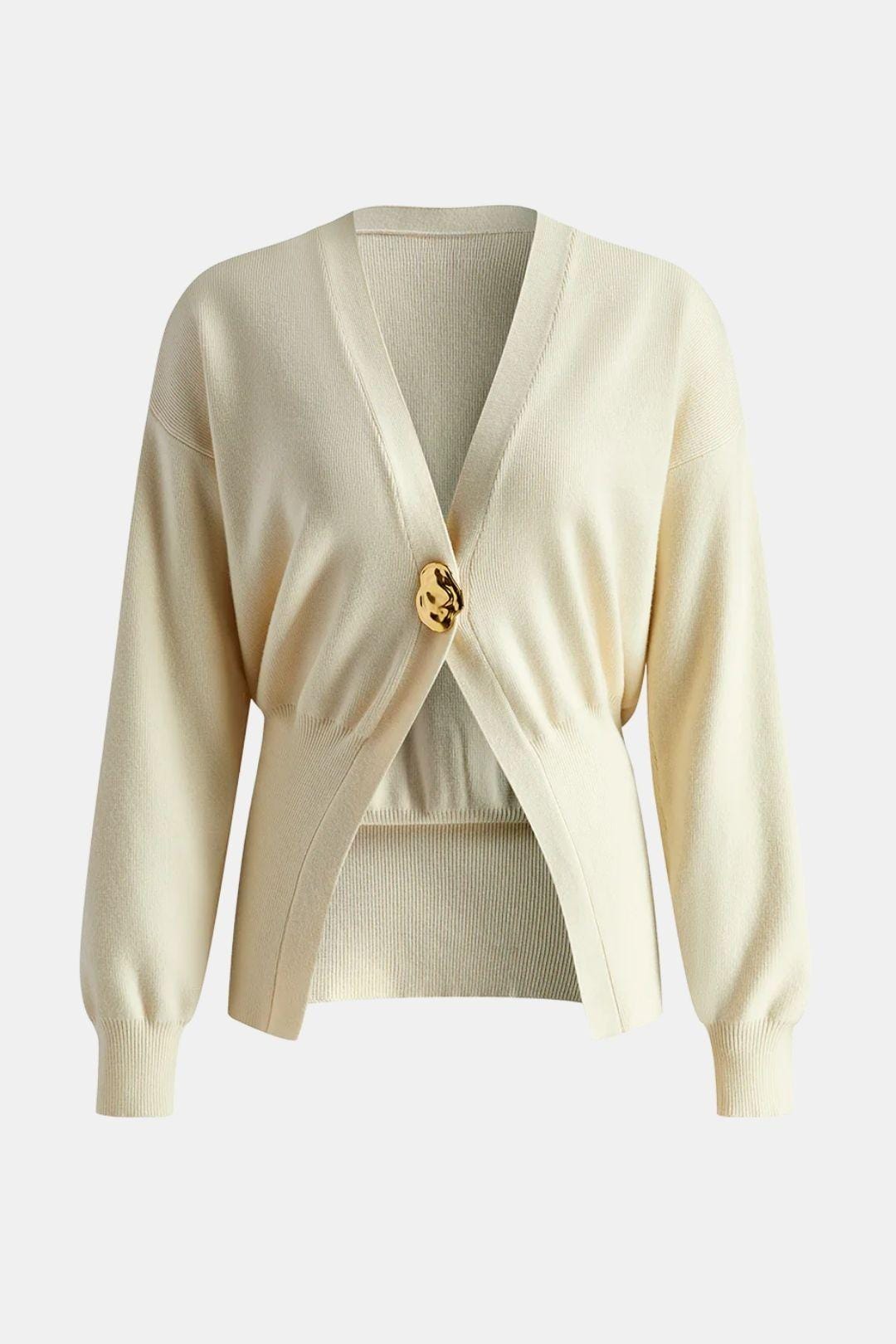 Riley – Golden Button Knit Cardigan