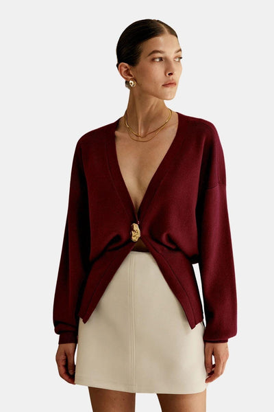 Riley – Golden Button Knit Cardigan