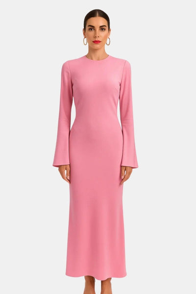 Roberta – Elegant Slim Satin Maxi Dress