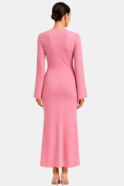 Roberta – Elegant Slim Satin Maxi Dress