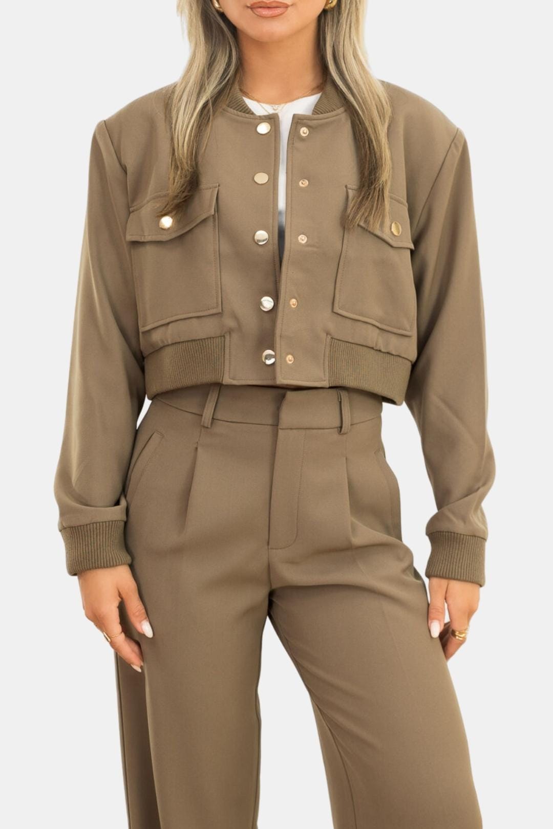 Rosa – Tailored Cropped Bomber Jacket
