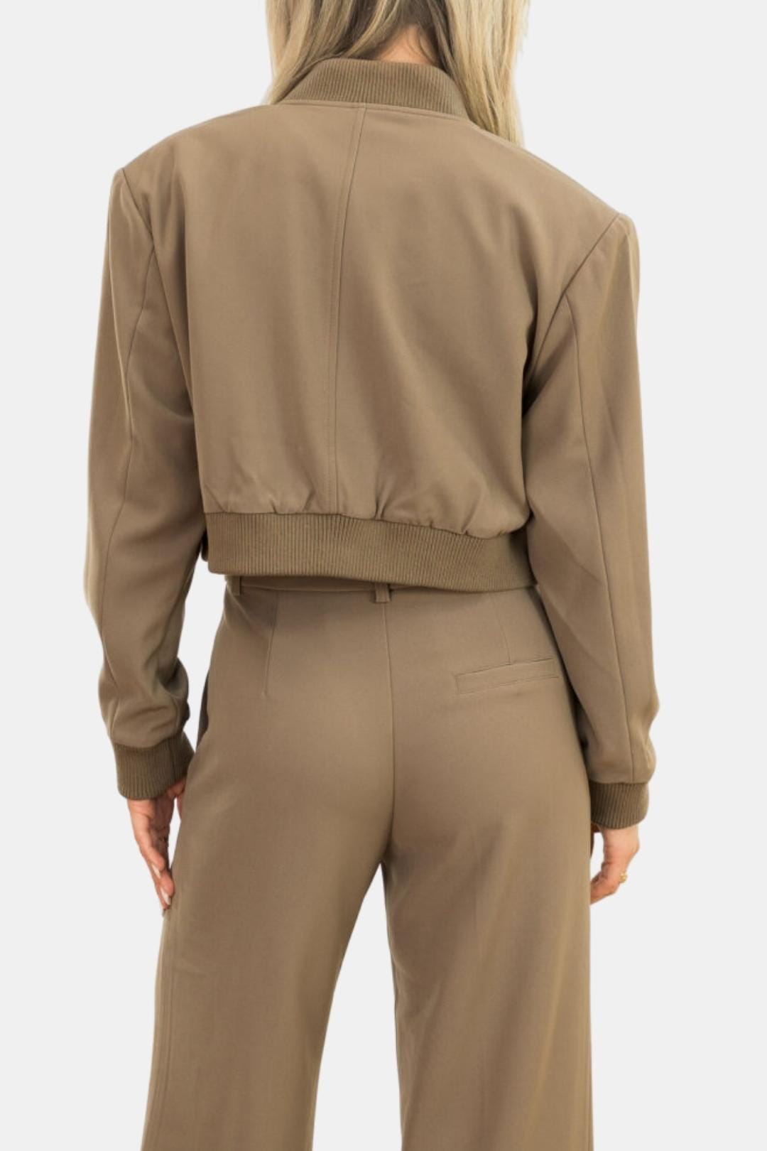 Rosa – Tailored Cropped Bomber Jacket