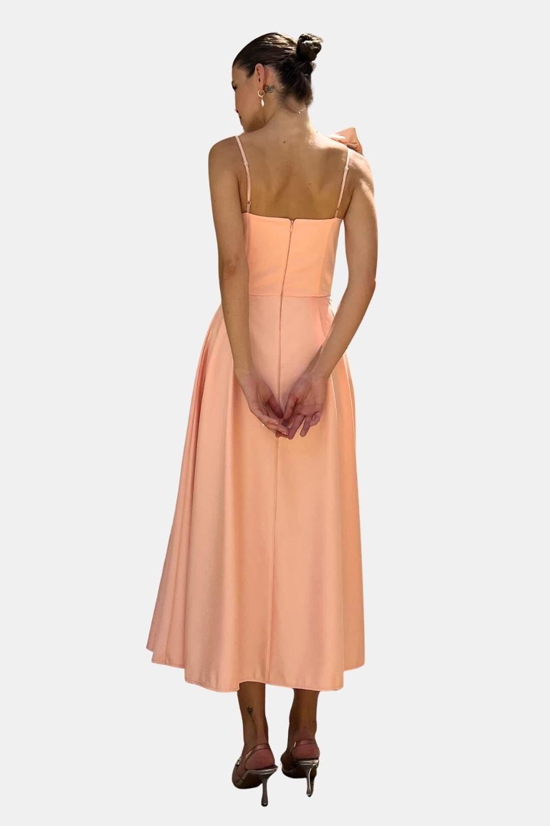 Rosavelle – Flower Detail Corset Midi Slip Dress
