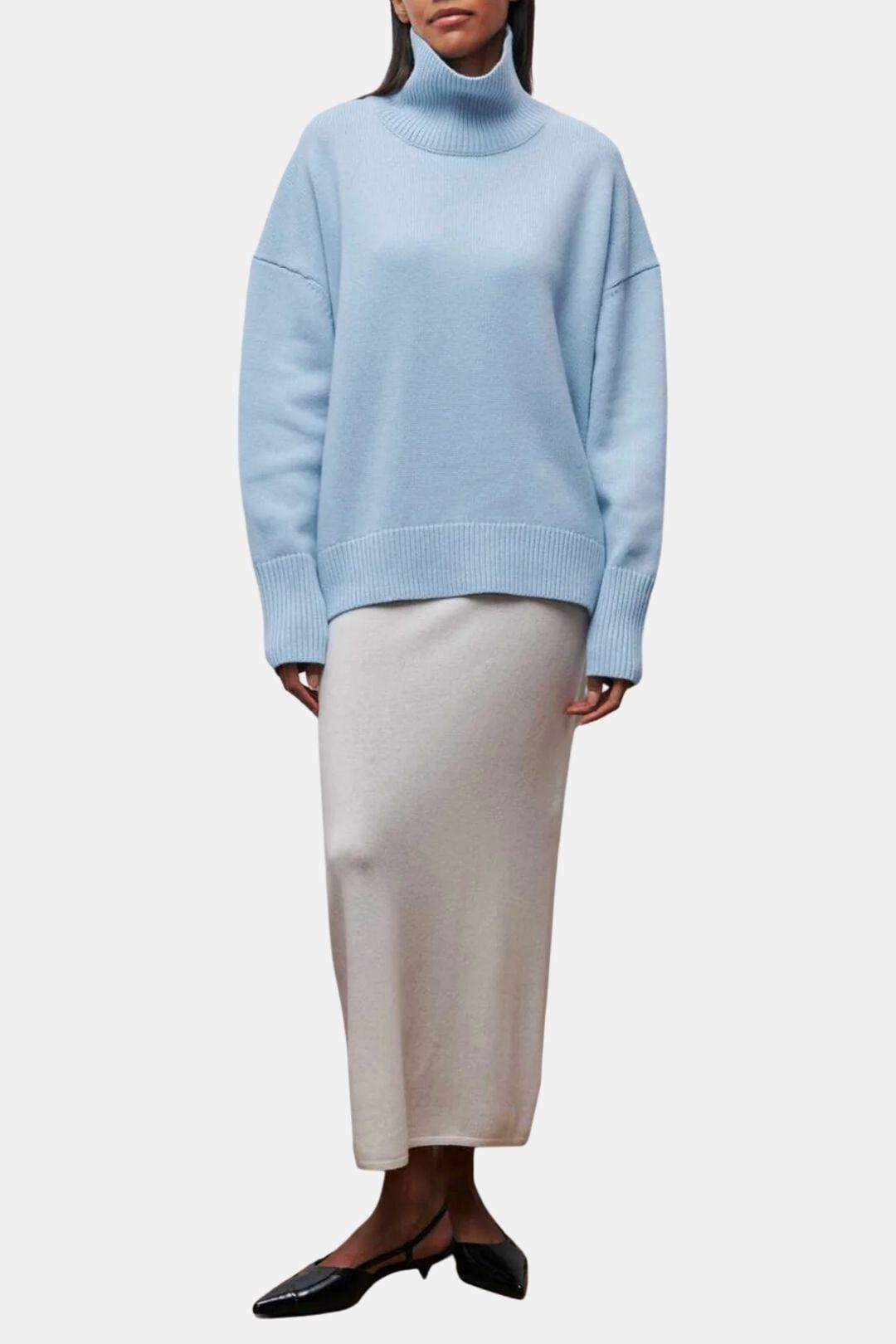 Roshan – Cloudless Sky Oversized Turtleneck Sweater