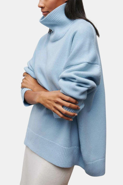 Roshan – Cloudless Sky Oversized Turtleneck Sweater