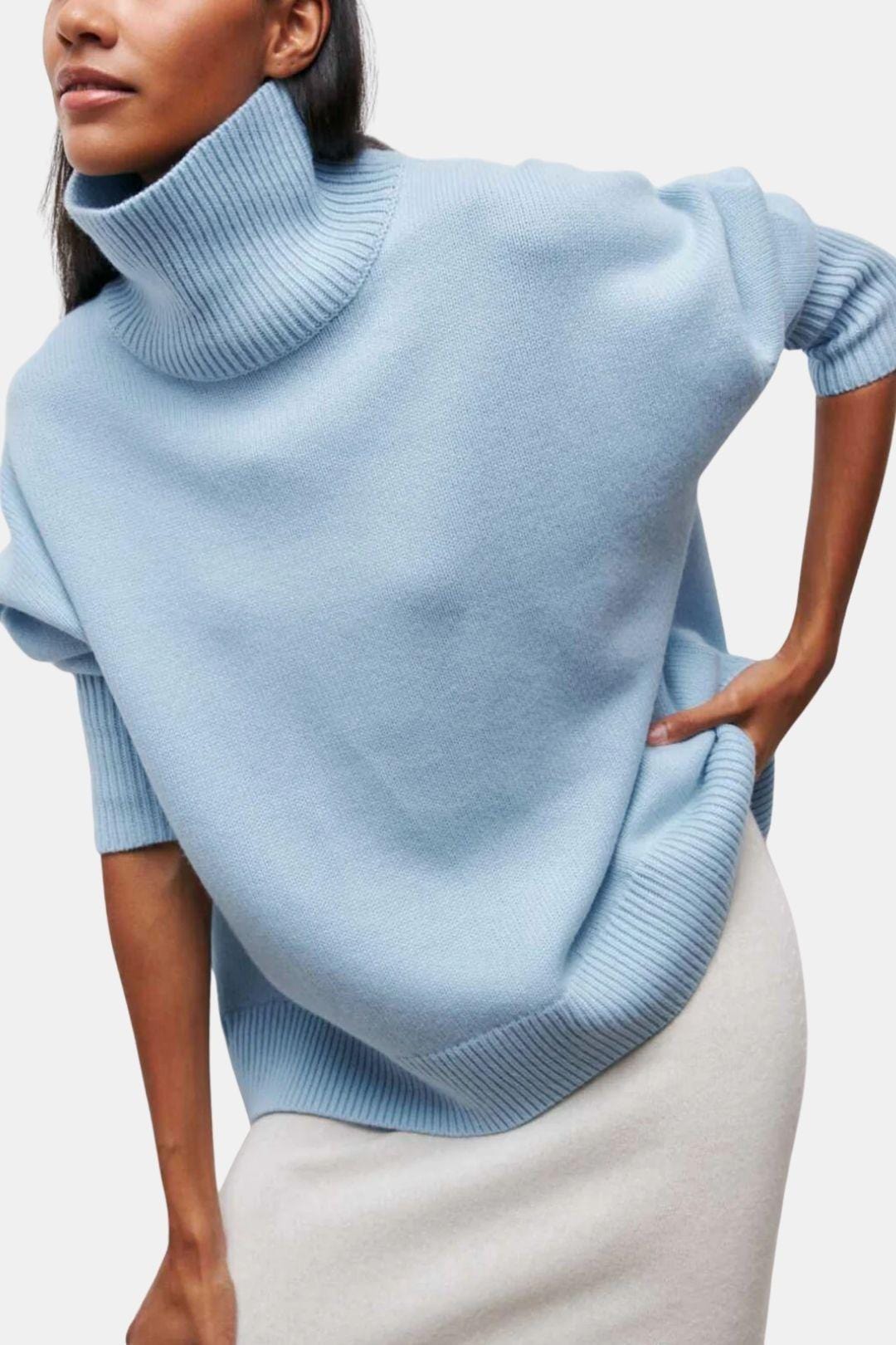 Roshan – Cloudless Sky Oversized Turtleneck Sweater