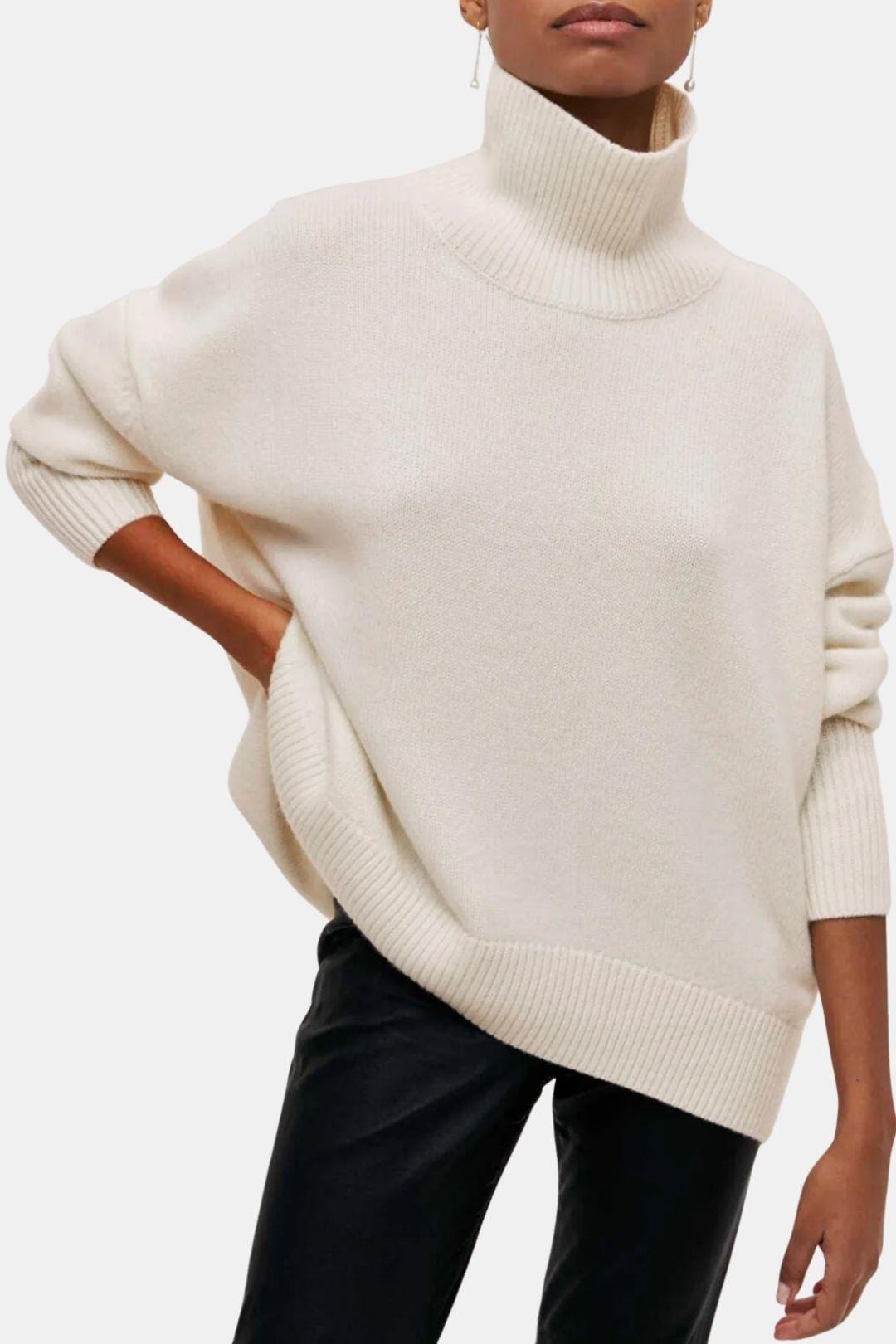 Roshan – Cloudless Sky Oversized Turtleneck Sweater