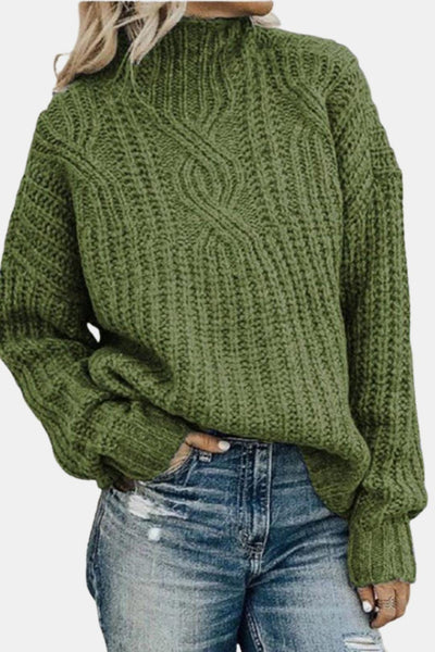 Ruby – Knitted High Collar Sweater