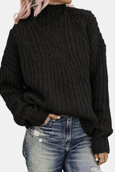 Ruby – Knitted High Collar Sweater