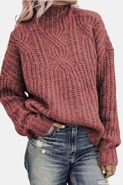 Ruby – Knitted High Collar Sweater