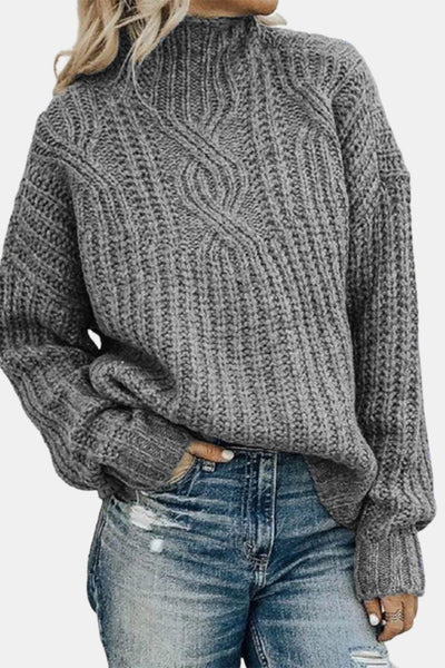 Ruby – Knitted High Collar Sweater