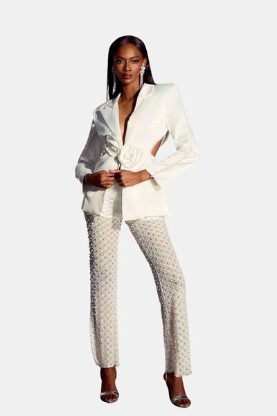 Rue – Pearl Embellished Blazer and Pants