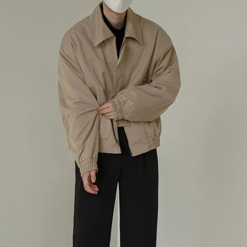 Oversized Zip-Up Jacket | Polyester | Relaxed and Minimal