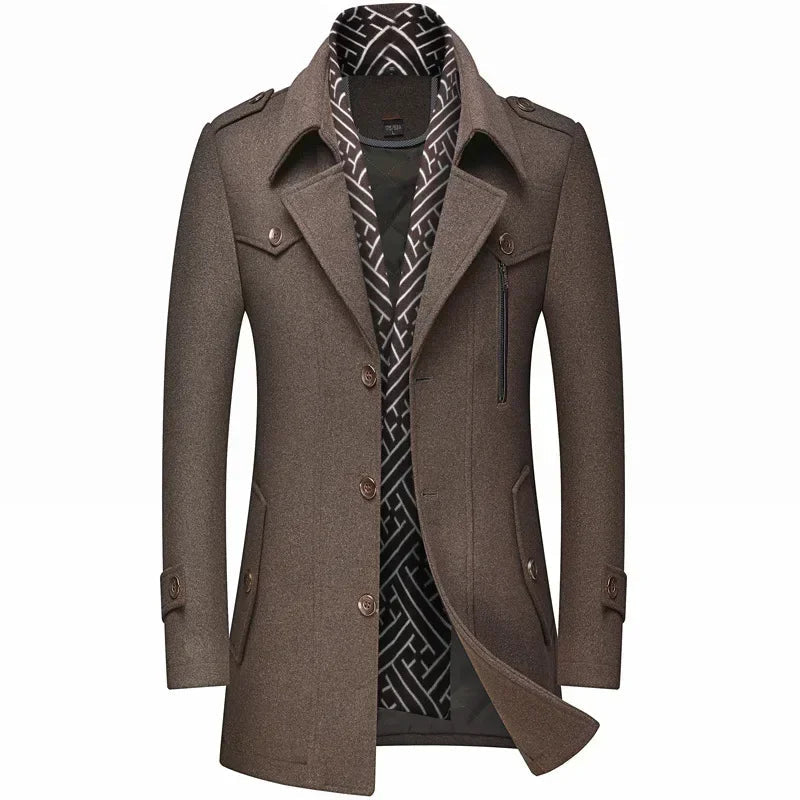 Double-Layer Wool-Blend Coat | Warm and Elegant | Tailored Fit