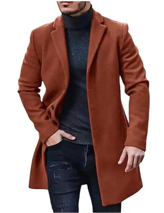 Slim-Fit Overcoat | Wool Blend | Stylish and Warm