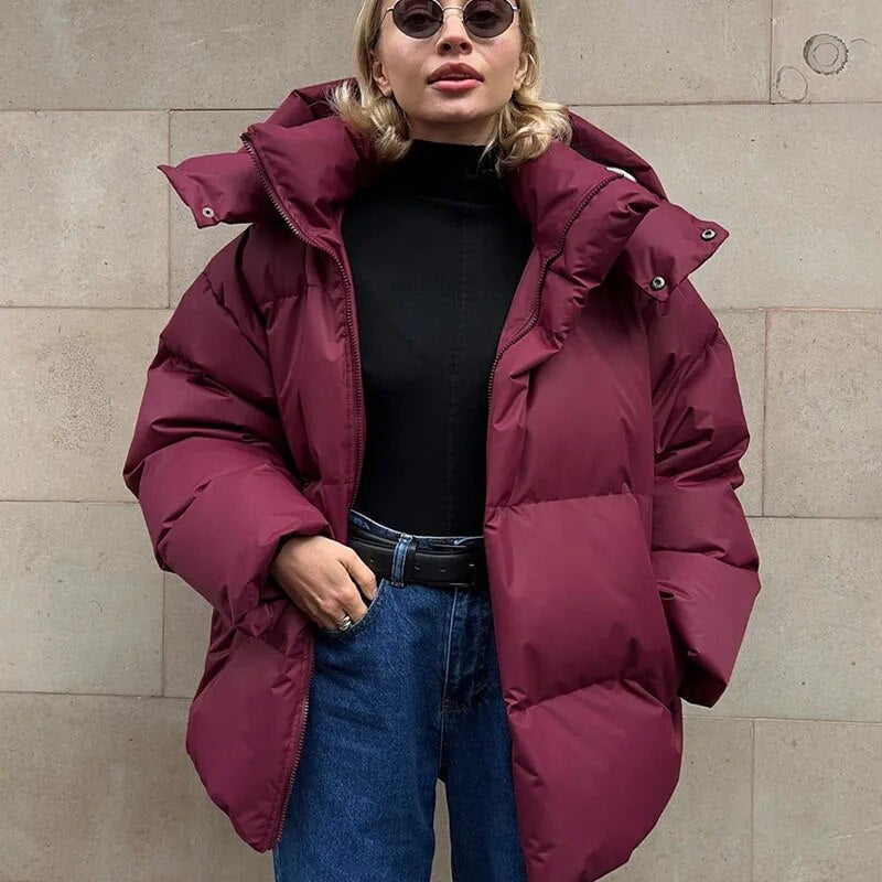 Oversized Puffer Jacket | High-Neck Collar | Ultra-Warm Insulation | Bold Winter Style