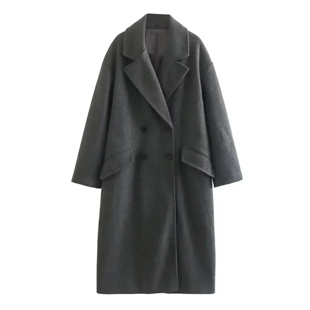 Double-Breasted Wool Blend Coat | Classic Tailored Fit | Timeless Elegance | Winter Staple