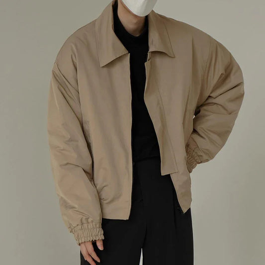 Oversized Zip-Up Jacket | Polyester | Relaxed and Minimal