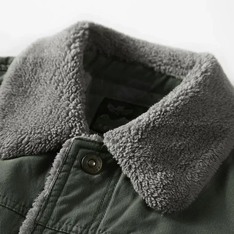 Sherpa-Lined Cotton Jacket | Warm and Rugged | Winter Essential