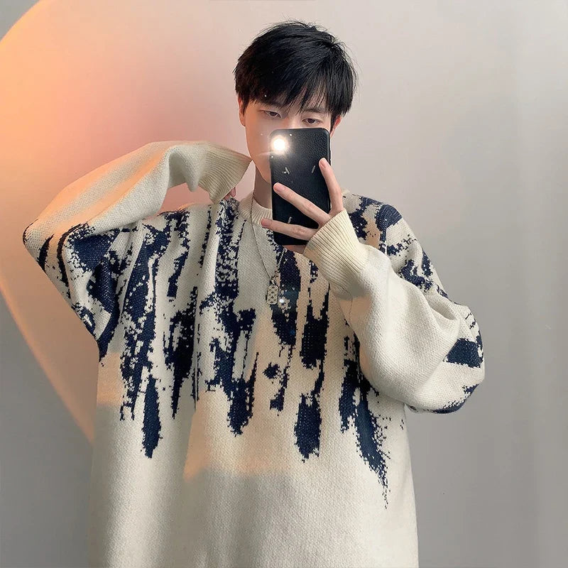 Abstract Knit Sweater | Oversized | Cozy and Stylish