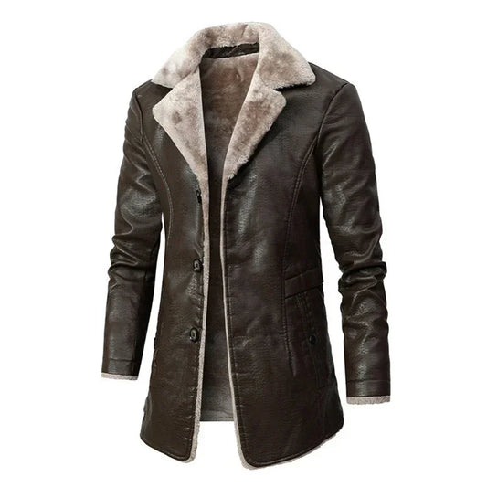 Faux Leather Jacket | Warm Faux Fur Lining | Winter-Ready Style