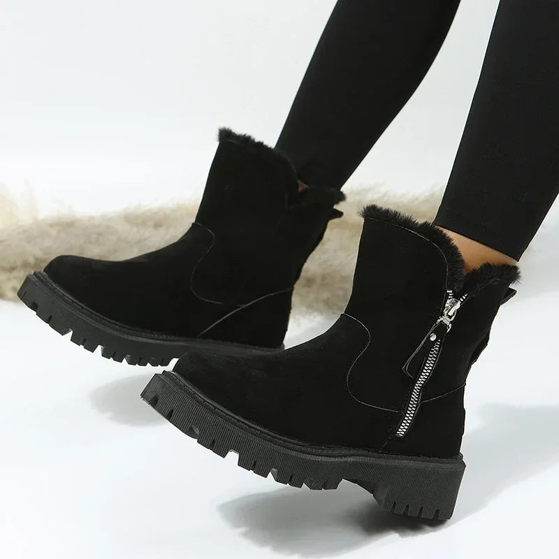 Faux Fur Winter Boots | Suede-Like | Warm and Durable