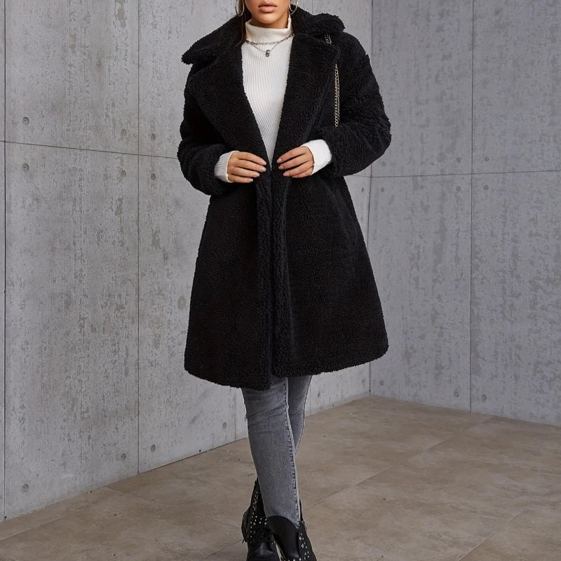 Long Faux Fur Coat | Plush Warmth | Elegant Winter Style