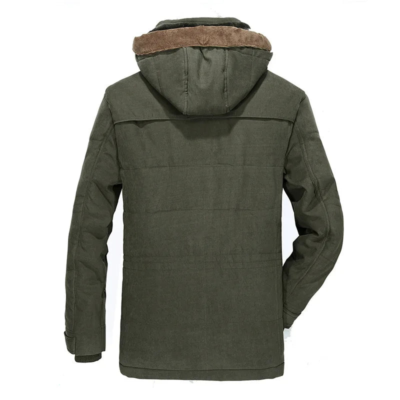 Men's Fleece-Lined Winter Jacket | Hooded | Warm and Durable