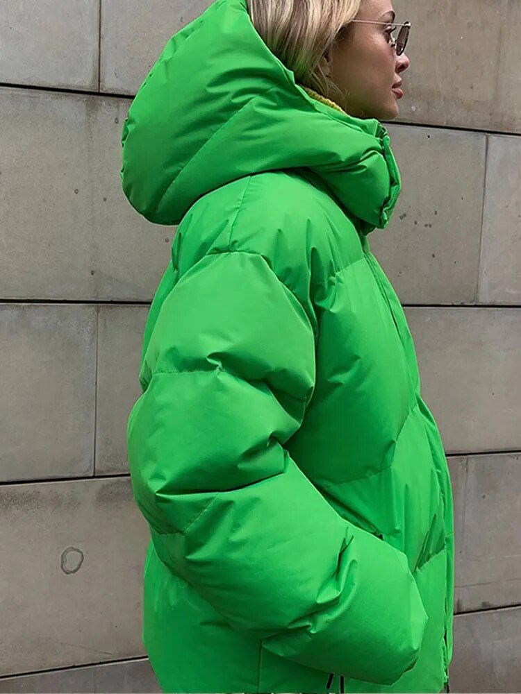 Oversized Puffer Jacket | High-Neck Collar | Ultra-Warm Insulation | Bold Winter Style