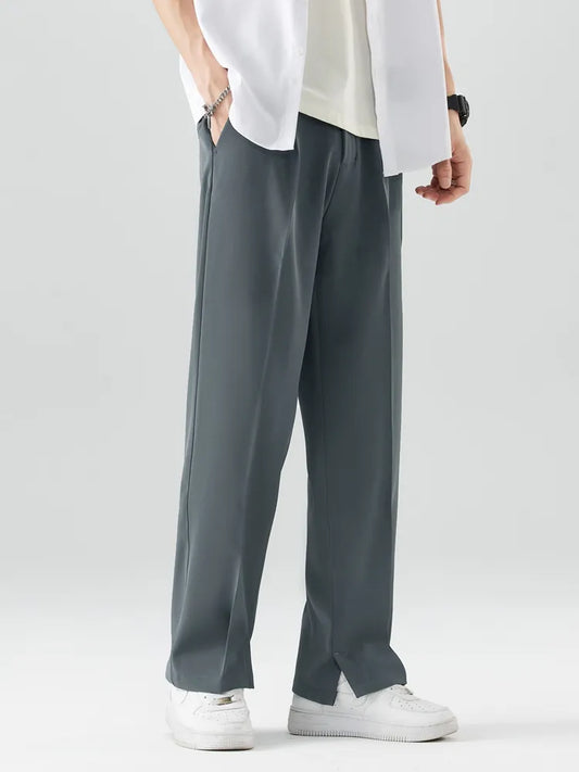 Wide-Leg Relaxed Trousers | Polyester | Comfortable and Modern