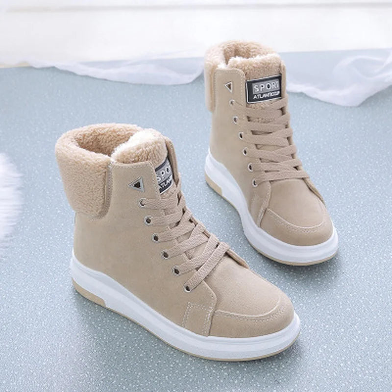 High-Top Winter Sneakers | Faux Fur Lined | Warm and Sporty