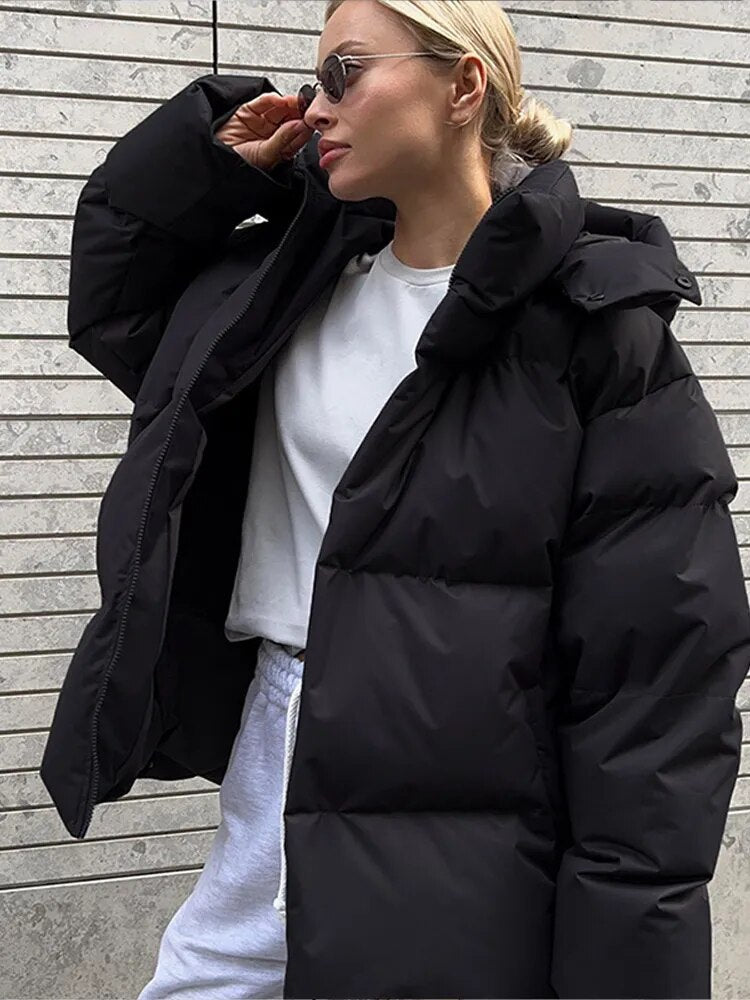 Oversized Puffer Jacket | High-Neck Collar | Ultra-Warm Insulation | Bold Winter Style