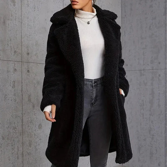 Long Faux Fur Coat | Plush Warmth | Elegant Winter Style