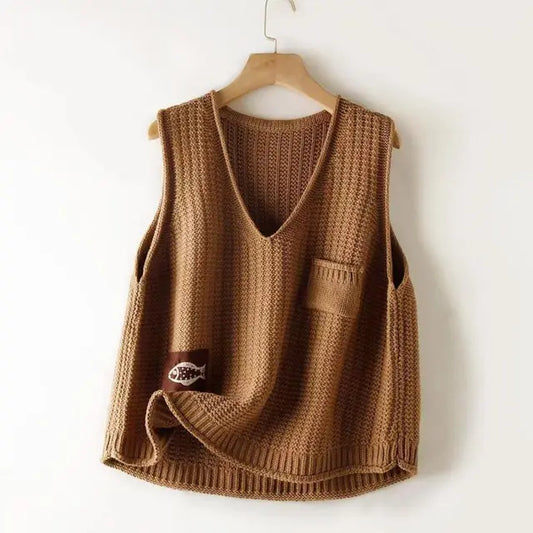 Knit Vest with Pocket | Relaxed Fit | Cozy and Stylish