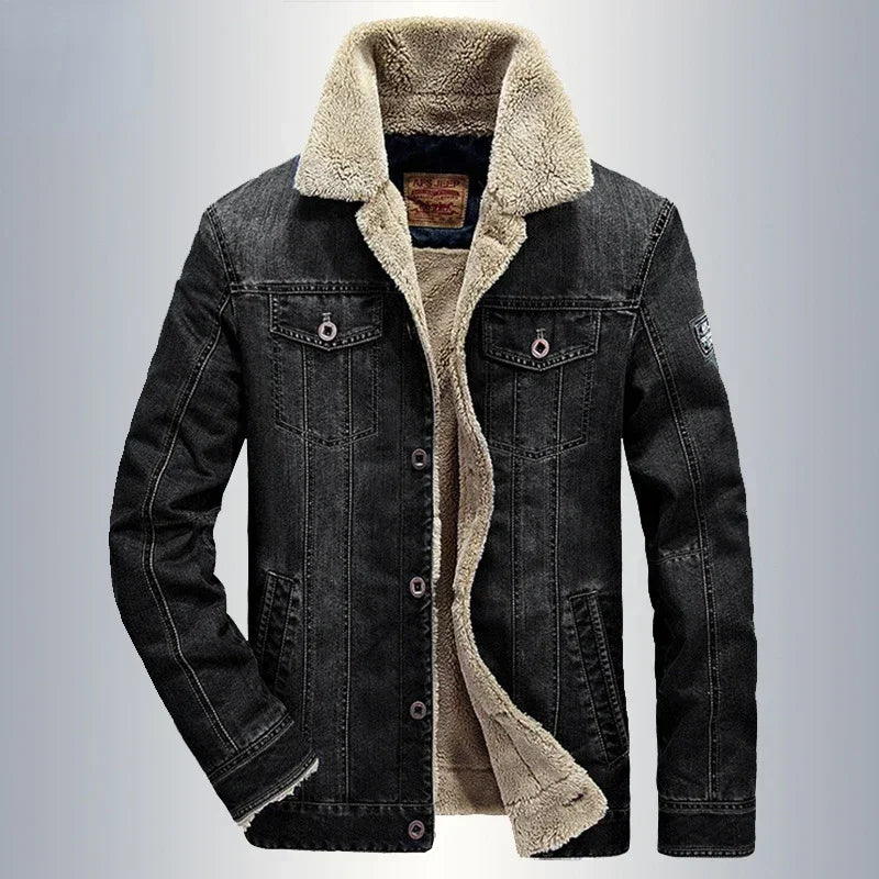 Sherpa-Lined Denim Jacket | Faux Fur Lining | Winter Warmth