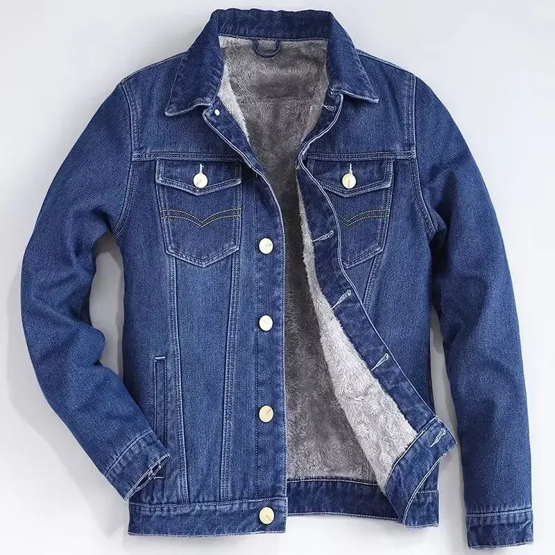 Fleece-Lined Denim Jacket | Winter Warmth | Classic Style