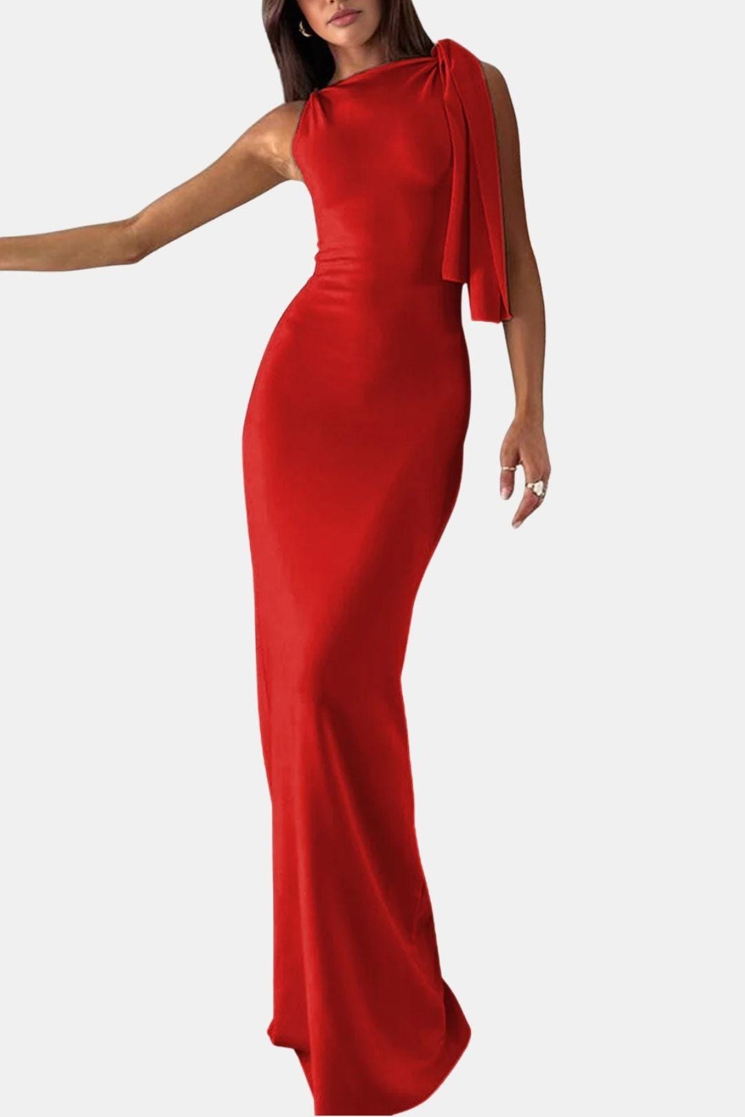 Sandara – Beloved Knotted Sleeveless Long Dress