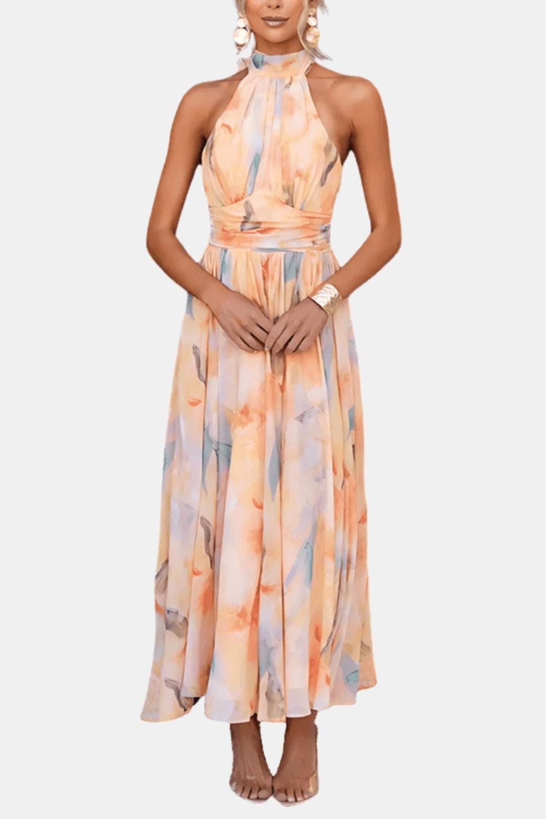 Sandra – Sleeveless Pleated Midi Dress