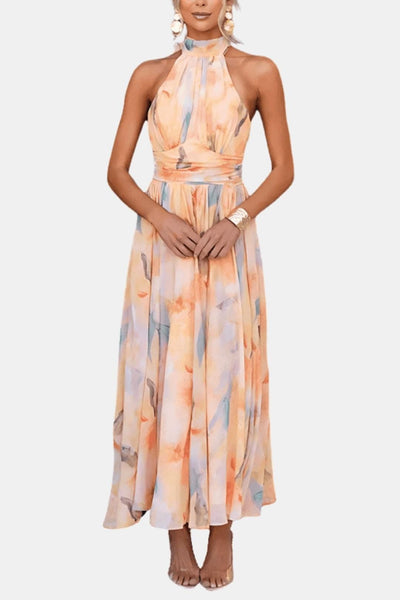 Sandra – Sleeveless Pleated Midi Dress