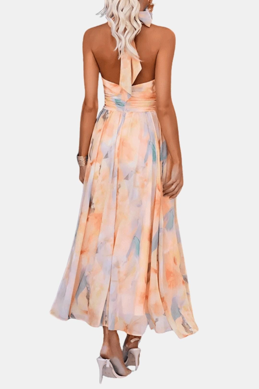 Sandra – Sleeveless Pleated Midi Dress