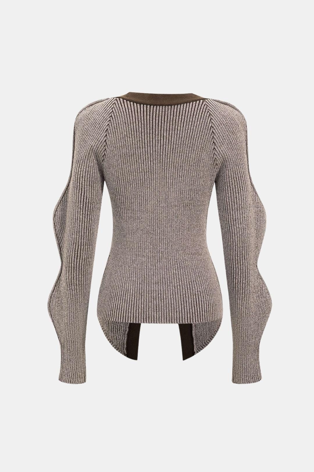 Sara – Solid Knit Button Cardigan