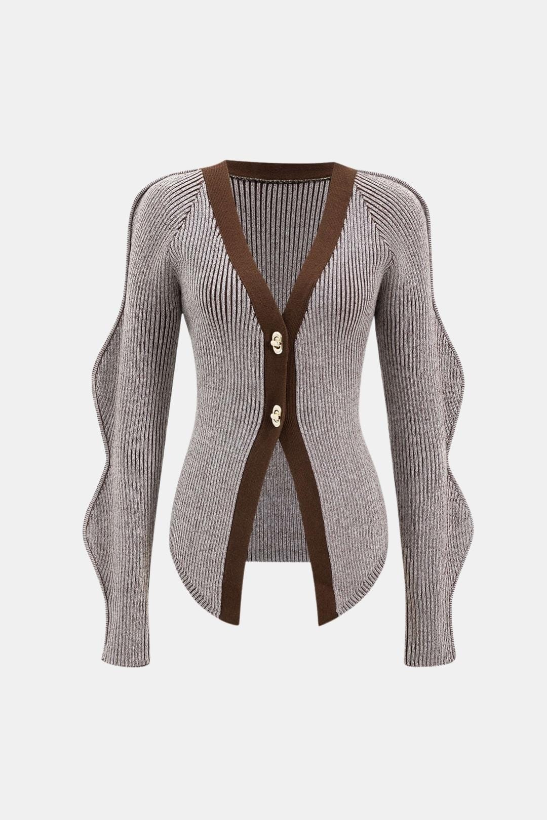 Sara – Solid Knit Button Cardigan