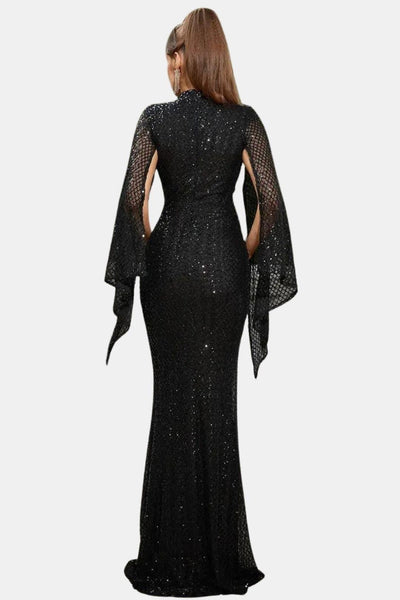 Saskia - Glitter Bell Sleeve Mermaid Prom Dress