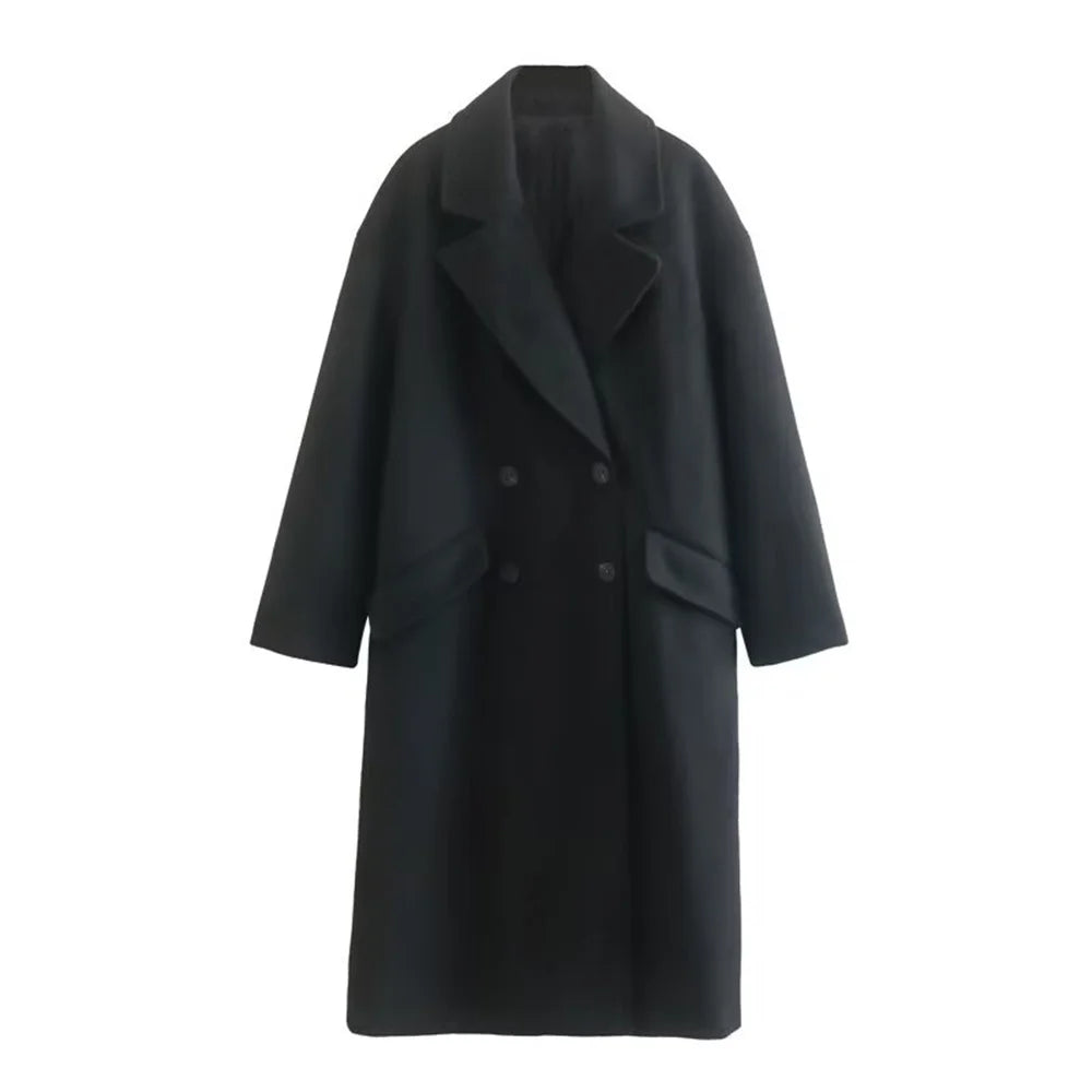 Double-Breasted Wool Blend Coat | Classic Tailored Fit | Timeless Elegance | Winter Staple