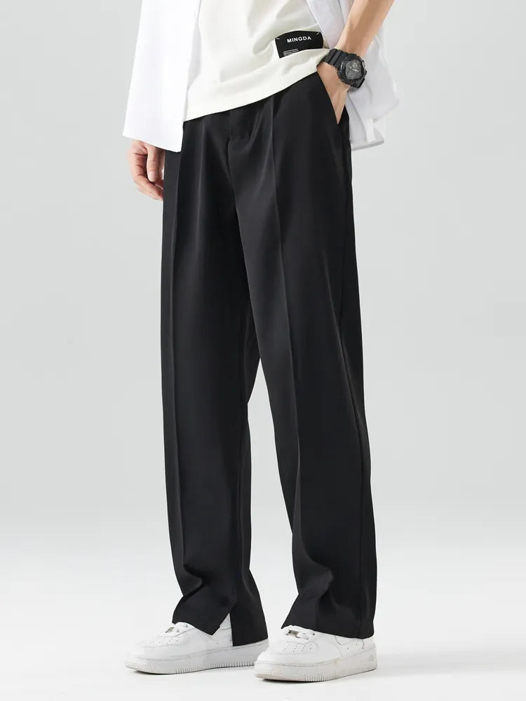 Wide-Leg Relaxed Trousers | Polyester | Comfortable and Modern