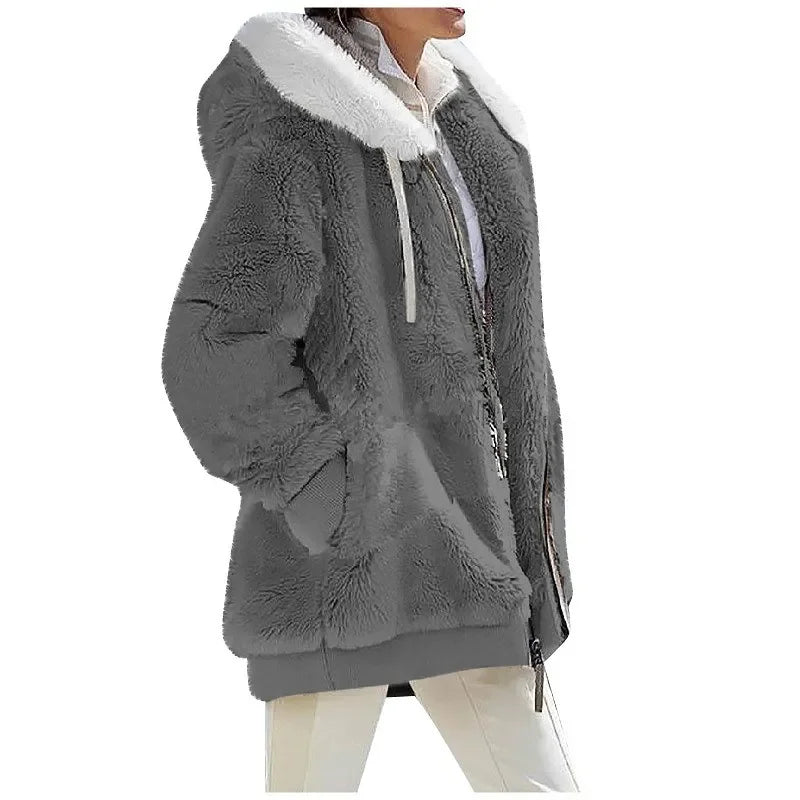 Sherpa Fleece Hoodie Jacket | Relaxed Fit | Ultra-Soft Comfort