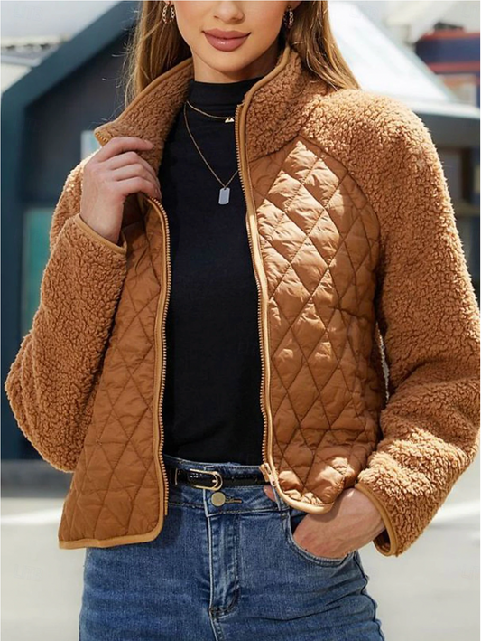 Reversible Quilted Sherpa Jacket | Dual-Style Design | Cosy and Stylish