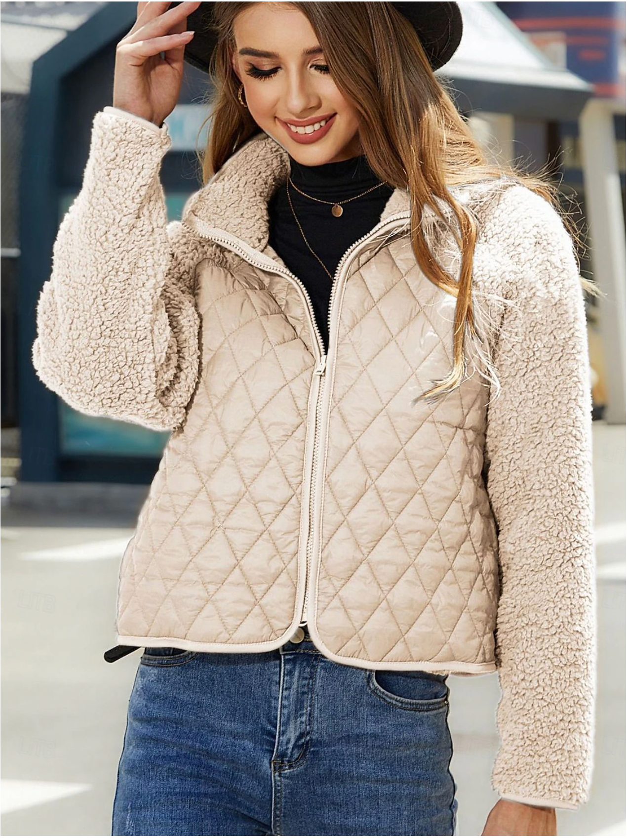 Reversible Quilted Sherpa Jacket | Dual-Style Design | Cosy and Stylish