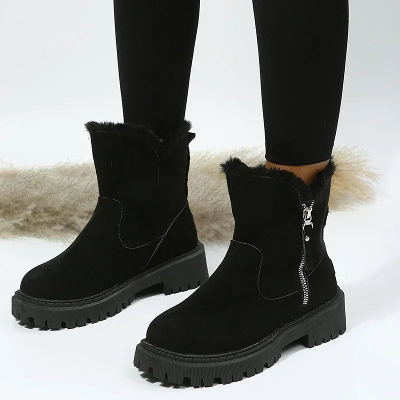 Faux Fur Winter Boots | Suede-Like | Warm and Durable